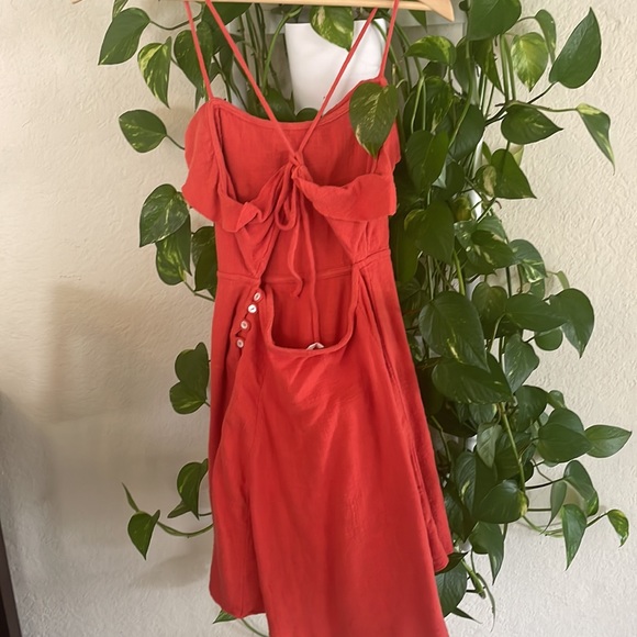 FP ORANGE OPEN BACK RUFFLE DRESS - Picture 3 of 3